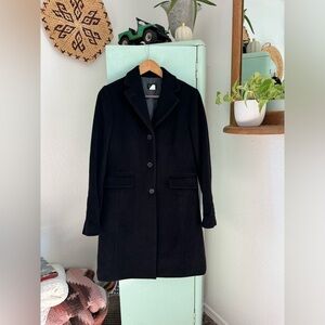 J. Crew Coat, Wool & Cashmere, Black, Size 2